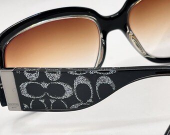 Rare COACH Aviator Sunglasses HC 7060 901511 Women Silver  display picture 2