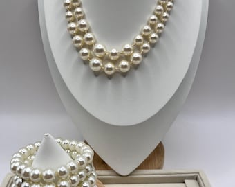 Vtg Faux Pearl Set