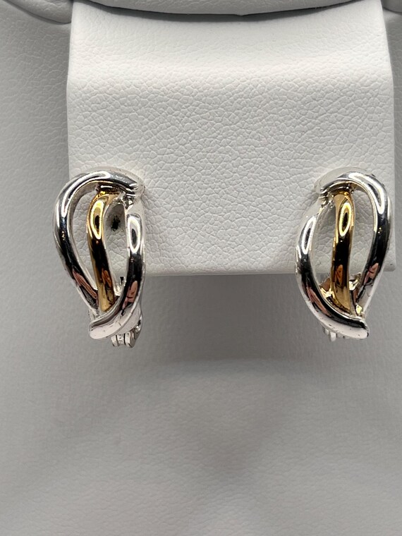 Vtg HMN Gold & Silver Earrings