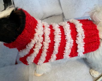 Hand knitted Dog Sweater size M