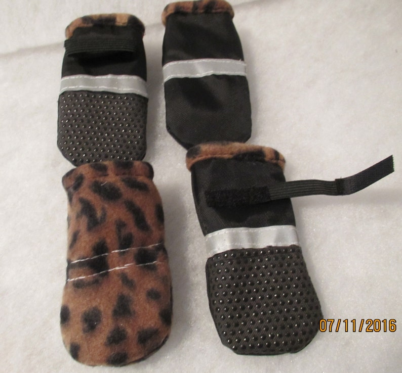 L Waterproof Dog Booties Lined With Fleece Etsy