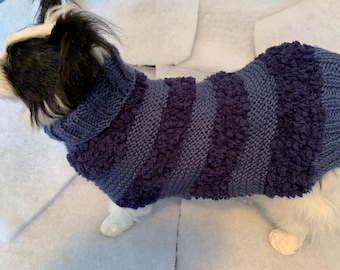 Hand knitted Dog Sweater size L