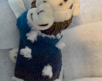 Hand knitted Dog Sweater size S