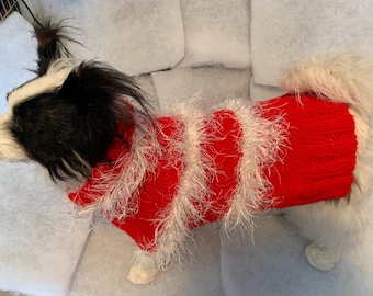 Hand knitted Dog Sweater size M