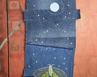 Hand Embroidered Wall Hanging: "Seen and Unseen"