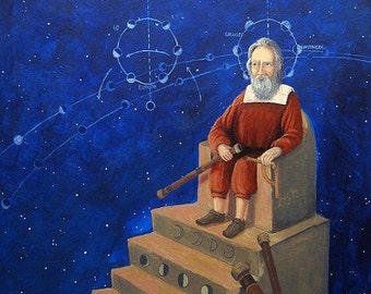 Original Painting - The Visionary of Stars - Galileo Galilei