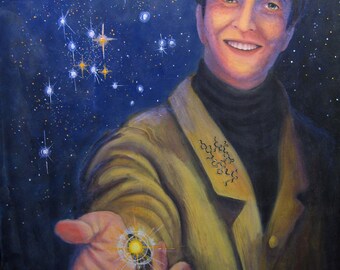 Original Painting - The Storyteller of Stars - Carl Sagan