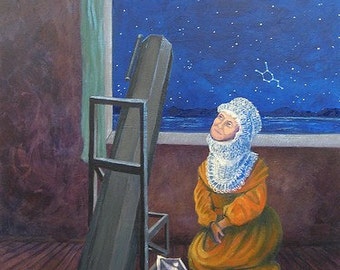 Original Painting - The Explorer of Stars - Caroline Herschel