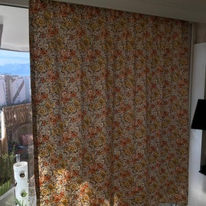 1940s Vintage Handmade Satin Curtain, 2x2m