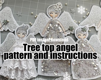 PDF pattern Tree-top angel Pattern with Step-by-Step Instructions - instant download