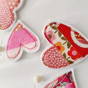 PDF pattern Fabric Scraps Heart Keyring and Garland Pattern with Step-by-Step Instructions instant download image 5