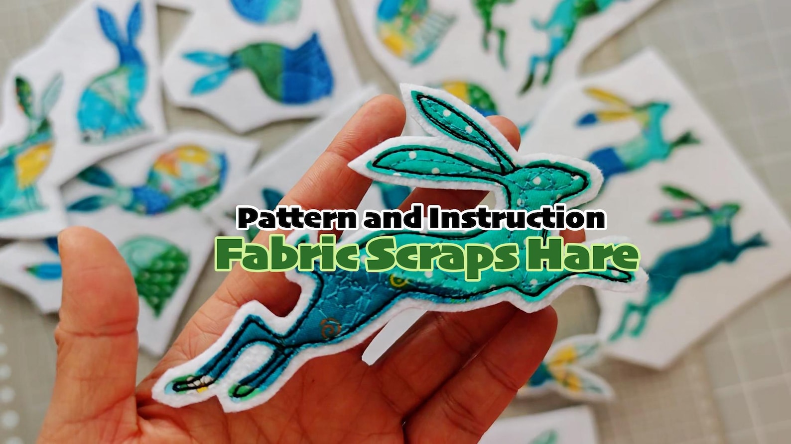 PDF Pattern Fabric Scraps Hare Pattern With Step-by-step Instructions ...
