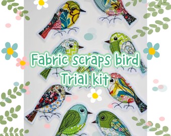 Free motion embroidery birds kit （Pattern sold separately）