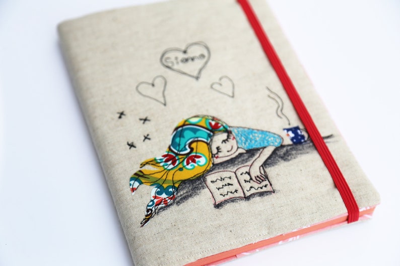 Reading Girl Moleskine Cover Journal Cover Notebook Cover Etsy