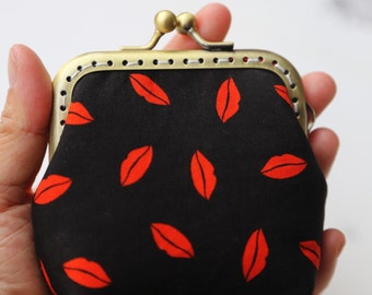 red lips little coin Purse jewelry purse