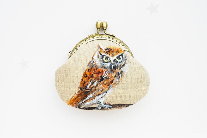 Owl Hand Painted Vintage Purse made to Order Etsy