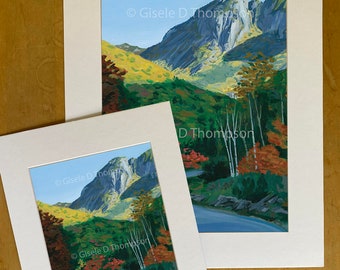 Choose 12x16 or 8x10 print matted to fit 16x20 frame or 8x10 to fit 11x14 frame (Shown: Fall in Franconia Notch)
