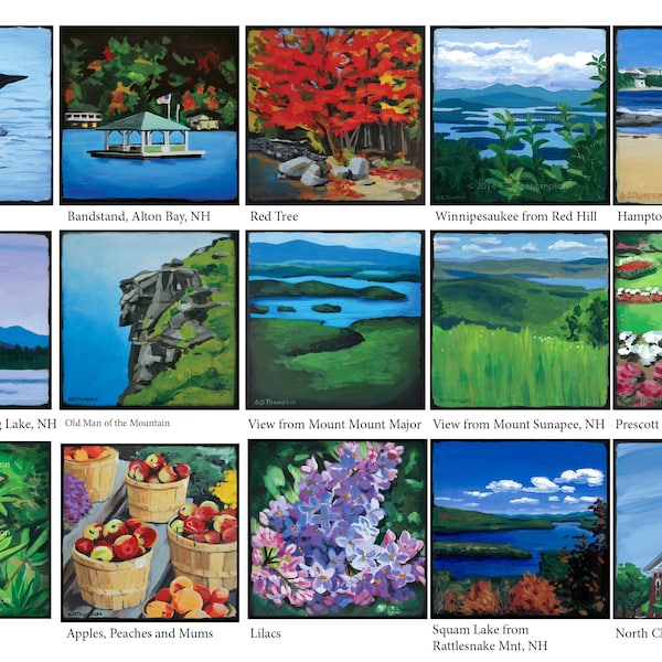 8x8 unmatted prints of NH Icon Paintings
