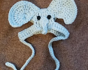 NEW Baby Elephant pet hat -Big ears - SO cute - Dog or Cat - Humorous 2 to 20 lb pets-made to order-need measurements