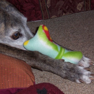Hubby Stuffed DOG BONE SQUEAKER Toy choose color and size M or L