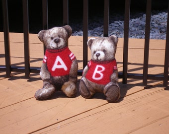 Alvin or Benjamin Bear - Dog squeaker toy