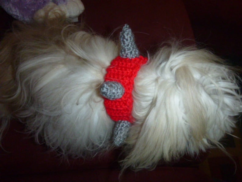 SPIKED PET COLLAR Crochet Dog Cat Humorous Made to Order Etsy