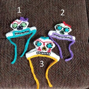 Day of the Dead - SUGAR SKULL pet hat with Swarovski crystals - Dog or Cat - 2 to 20 lb pets-made to order