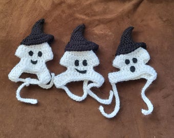 Dog or Cat- Halloween GHOST wearing WITCH hat - Humorous - Choose color - 2 to 20 lb pets - need measurement