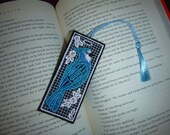 BLUEJAY - Heirloom Lace embroidered bookmark - Great gift - Ready to ship