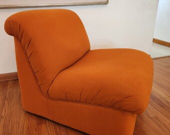 Post Modern Fully Upholstered Slipper Chair