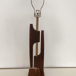 Mid Century Danish Modern Sculpural Wood Lamp - Free Shipping!