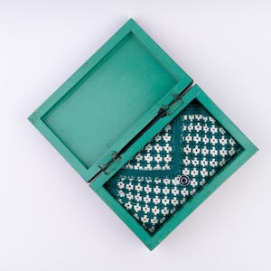 Green Crochet Lace Doily: Handmade Cotton Table Centerpiece