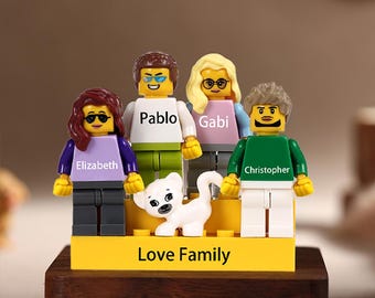 Personalized Couples Building Block Figures with Pet,Custom Family Minifigures,Couple Anniversary Wedding Gift,2026 Graduation Gift