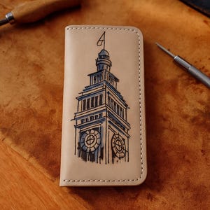 Portafoglio in pelle personalizzato fatto a mano - conciato al vegetale, 8 scomparti per carte, cerniera, cucito a mano, accessorio da uomo resistente, opzione personalizzata
