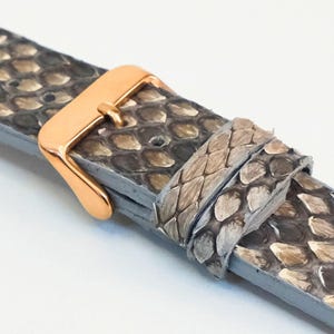 Python leren Apple Watch-band, exotisch slangenleerbandje