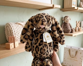 Jellycat Cobblehop Leopard Print Bunny Plush Jellycat Bunny Stuffed Animal Cute Bunny Toy Gift Baby Shower Gift Soft Plush Toy