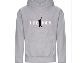 Don Bradman Icons Heavyweight Hoodie in Various Colours and Sizes Cricket Legend