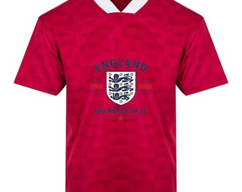 England Retro Sports T-Shirt in Red World Cup 2026