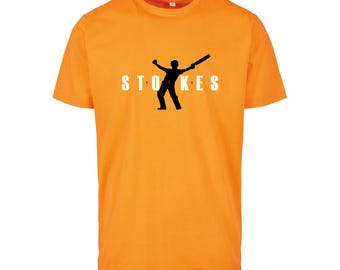 Ben Stokes Icons Cotton T-Shirt in Various Colours and Sizes England Cricket Legend