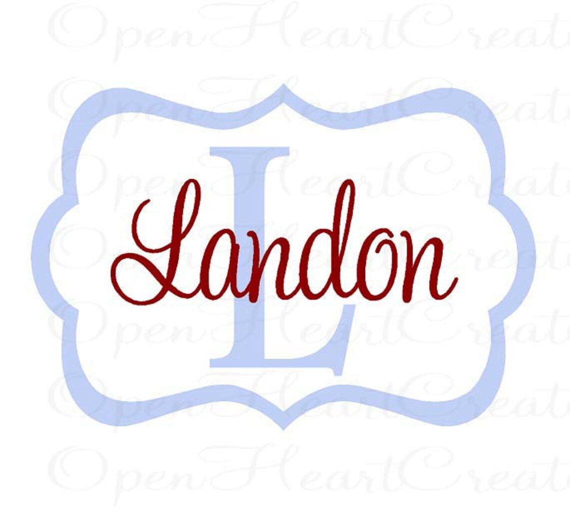 Personalized Baby Name Wall Decal Modern Rectangle Frame Etsy