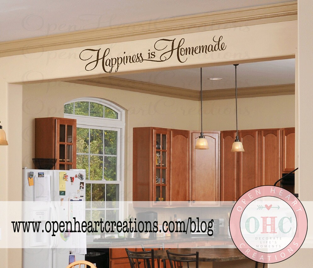 Happiness is Homemade Kitchen Wall Decal Saying Kitchen Etsy