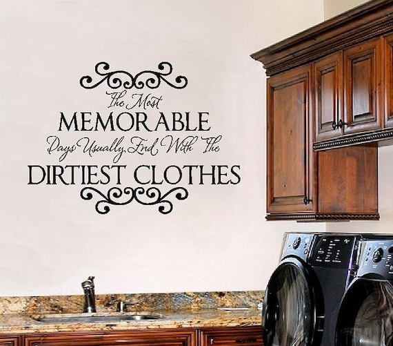 Items similar to Laundry Room Wall Sayings Vinyl Wall Decals Quote