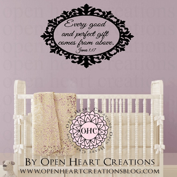Nursery Decals Every Good and Perfect Gift Bible Verse Wall