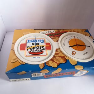 Vintage swatch wristwatchs breakfast set 1996.