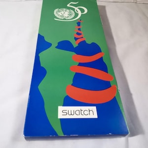 Vintage swatch watch SCZ103: United nations 50 years limited edition
