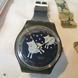 Vintage swatch wristwatchs GN150 BLACK SHEEP 1995.