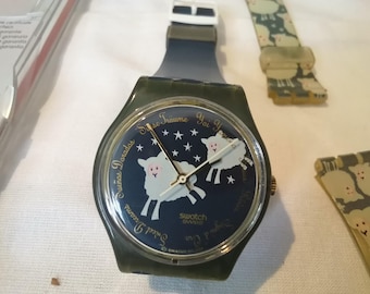 Relojes de pulsera Swatch vintage GN150 BLACK SHEEP 1995.