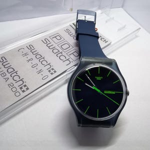 Vintage swatch wristwatch, SO29N704 Blue Rebal 2011.