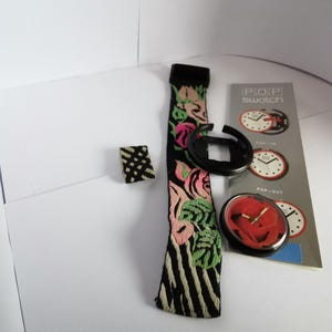 Orologio da polso vintage Swatch BC101/Roses are Forever 1988.