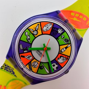 Vintage swatch wristwatchs 1994 GV107 cheerleader.